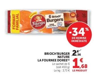 BRIOCH'BURGER NATURE LA FOURNÉE DORÉE