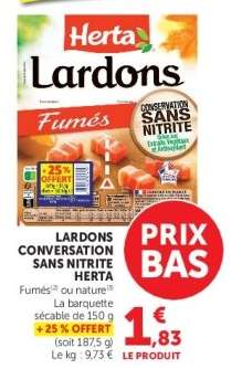 Lardons Conversation Sans Nitrite Herta