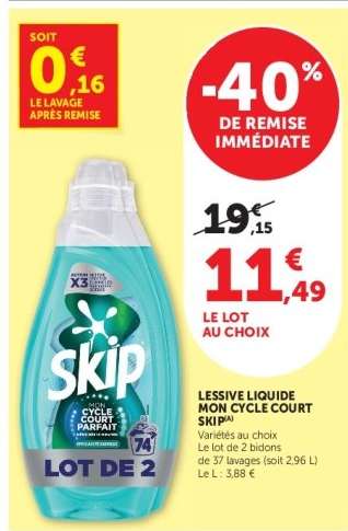 Lessive liquide Mon Cycle court SKIP