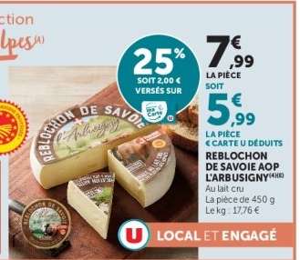 REBLOCHON DE SAVOIE AOP L'ARBUSIGNY