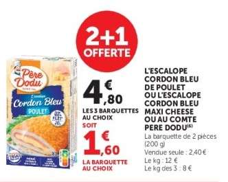 L'Escalope Cordon Bleu de Poulet ou L'Escalope Cordon Bleu Maxi Cheese ou au Comté Pere Dodu