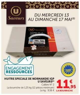Huitre Speciale de Normandie IGP U Saveurs