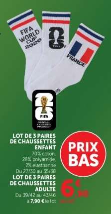 Lot de 3 paires de chaussettes enfant