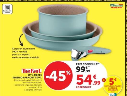 Tefal Set 4 Pièces Ingenio Harmony