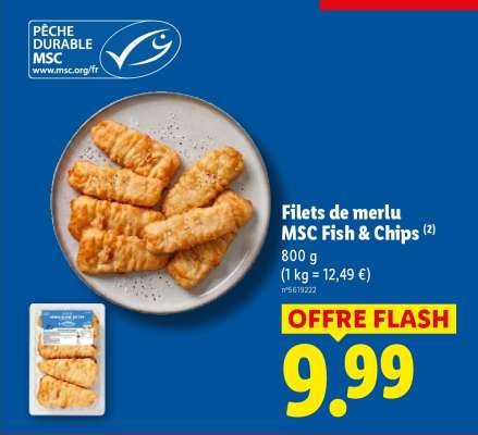 Filets de merlu MSC Fish & Chips