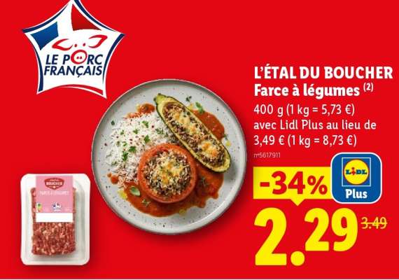 L'ETAL DU BOUCHER Farce à légumes
