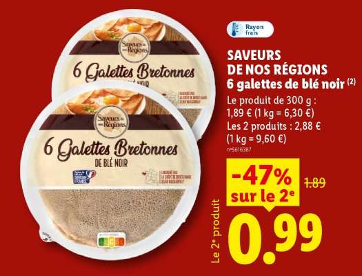 SAVEURS DE NOS RÉGIONS 6 galettes de blé noir