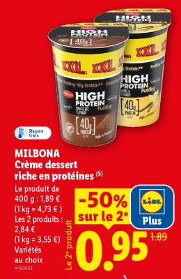MILBONA Crème dessert riche en protéines