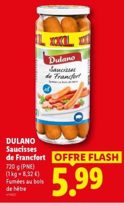 DULANO Saucisses de Francfort
