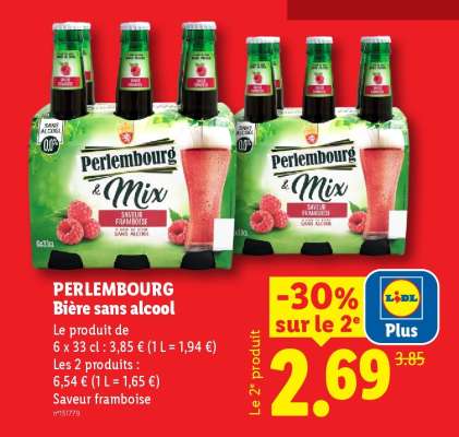 PERLEMBOURG Bière sans alcool