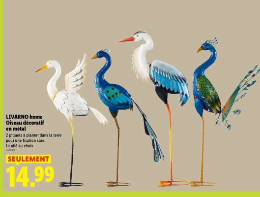 LIVARNO home Oiseau décoratif en métal