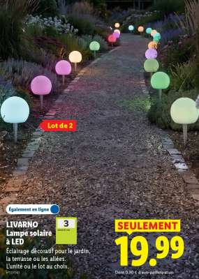 LIVARNO Lampe solaire à LED