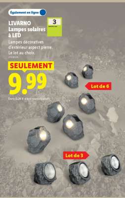 LIVARNO Lampes solaires à LED