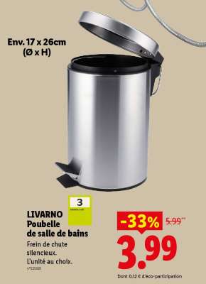 LIVARNO Poubelle de salle de bains
