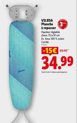 VILEDA Planche à repasser