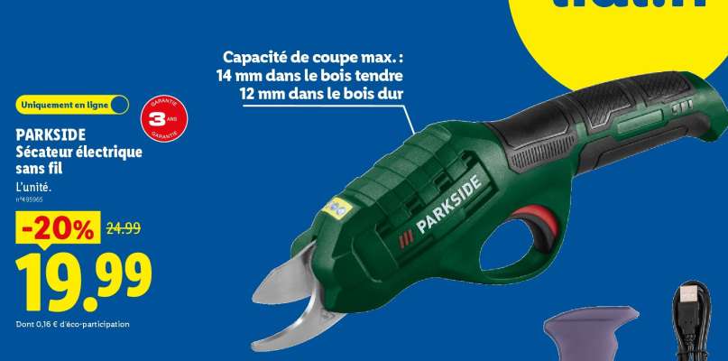 PARKSIDE Sécateur électrique sans fil
