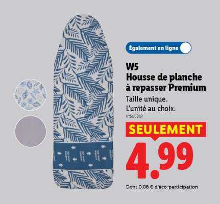 W5 Housse de planche à repasser Premium