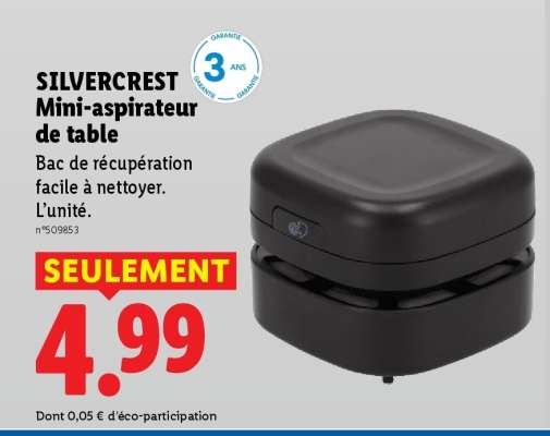 SILVERCREST Mini-aspirateur de table
