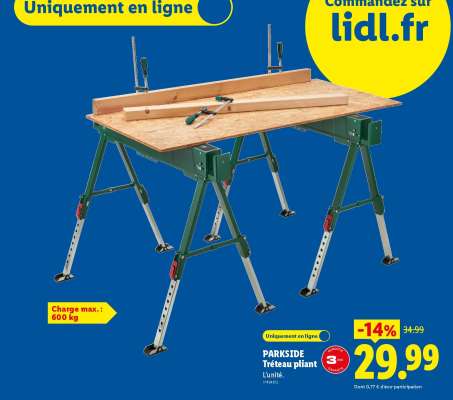 PARKSIDE Tréteau pliant