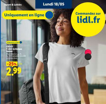CRIVIT T-shirt technique femme