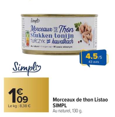 Morceaux de thon Listao SIMPL