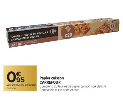 Papier cuisson CARREFOUR