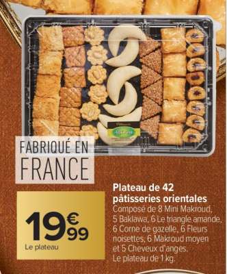 Plateau de 42 pâtisseries orientales