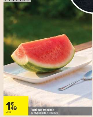 Pastèque tranchée