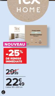 TEX HOME Protège Matelas