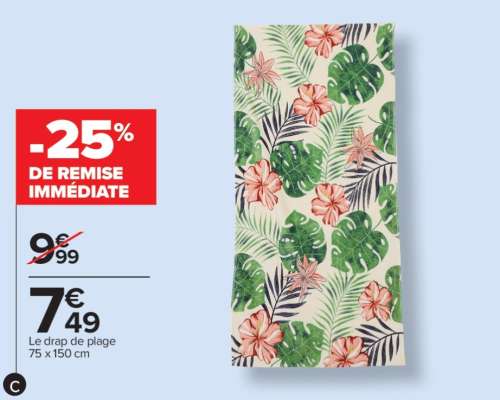 Le drap de plage
