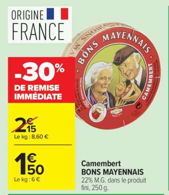 Camembert Bons Mayennais