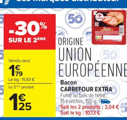 Bacon CARREFOUR EXTRA