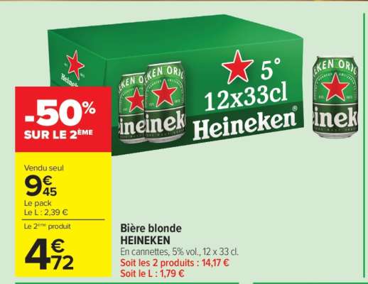 Bière Blonde Heineken*
