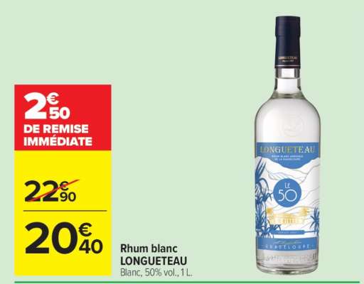 Rhum blanc LONGUETEAU