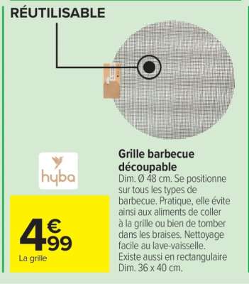 Grille barbecue découpable