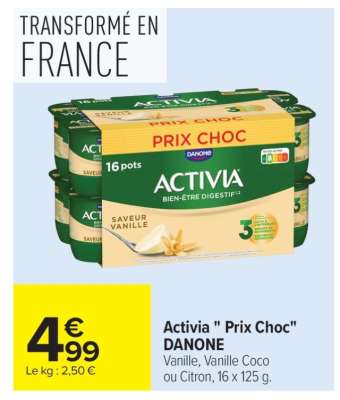 ACTIVIA "Prix Choc" DANONE
