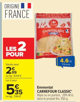 Emmental CARREFOUR CLASSIC'