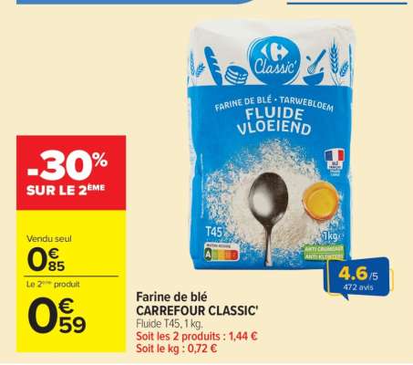 Farine de Blé Carrefour Classic