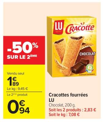 Cracottes Fourrées Lu