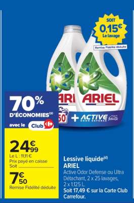 LESSIVE LIQUIDE "ARIEL"