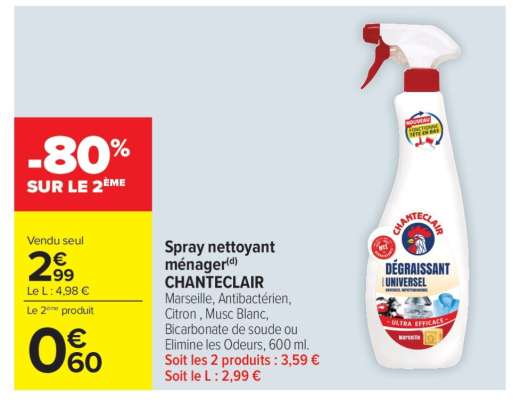SPRAY NETTOYANT MENAGER “CHANTECLAIR”