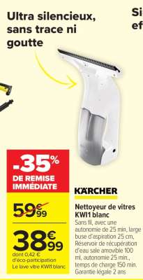 KÄRCHER Nettoyeur de vitres KWI1 blanc