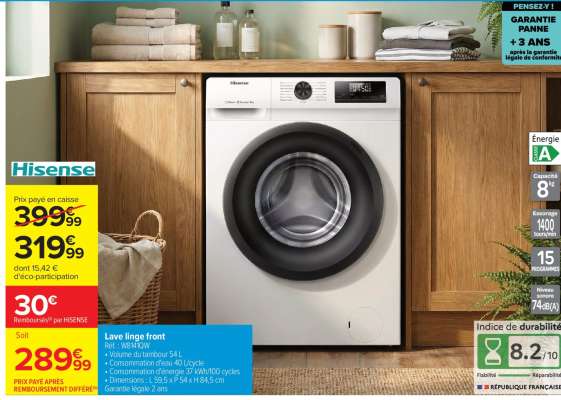 Hisense Lave-linge front
