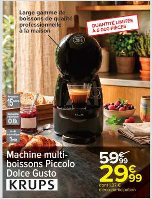 Machine multi-boissons Piccolo Dolce Gusto KRUPS