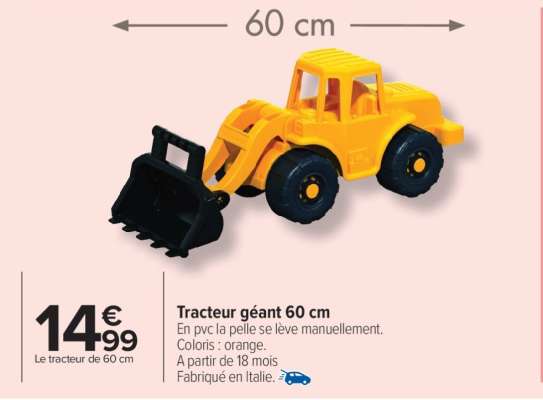 Tracteur géant 60 cm
