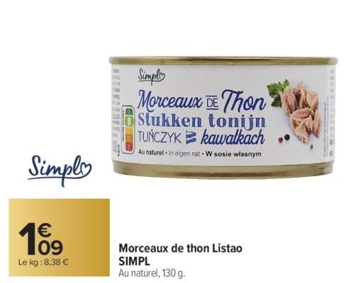 Morceaux de thon Listao SIMPL