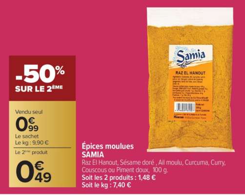 Épices moulues SAMIA