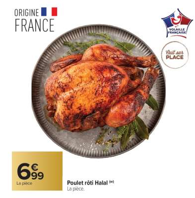 Poulet rôti Halal