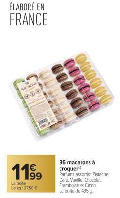 36 macarons à croquer