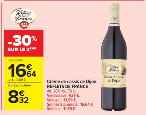 Crème de cassis de Dijon REFLETS DE FRANCE